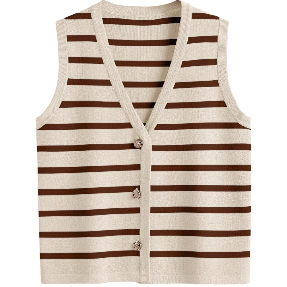 Striped Sweater Vest - Medium